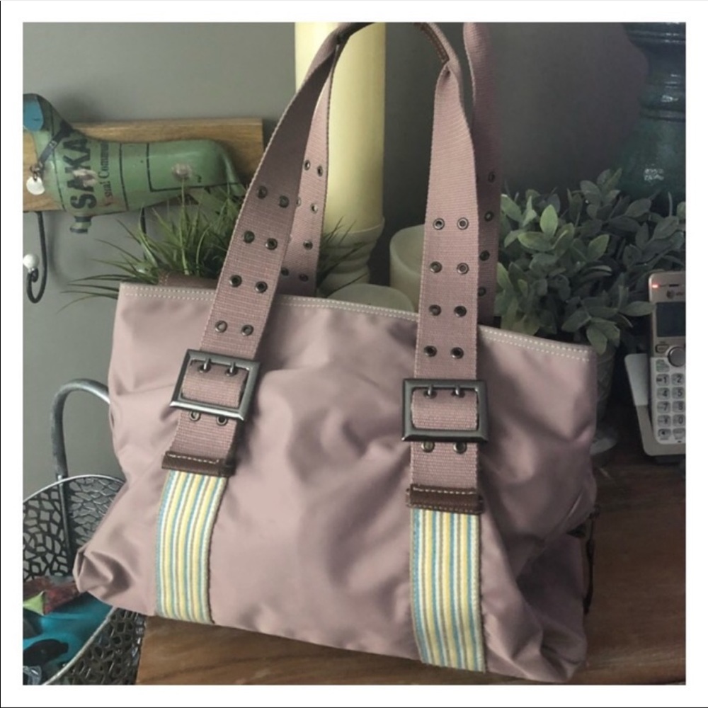 Un Apres Midi Chien mauve nylon bag